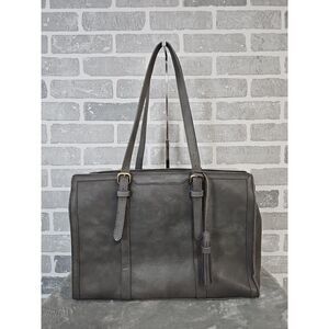 Ecosusi Laptop Bag Large Gray‎ Tote Vegan Leather Organizer Travel Office Career